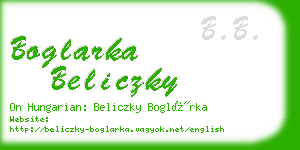 boglarka beliczky business card